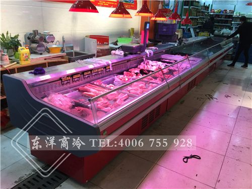 江苏苏州万家福生鲜超市鲜肉冷柜-卧式冷柜工程案例